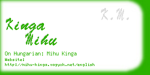 kinga mihu business card